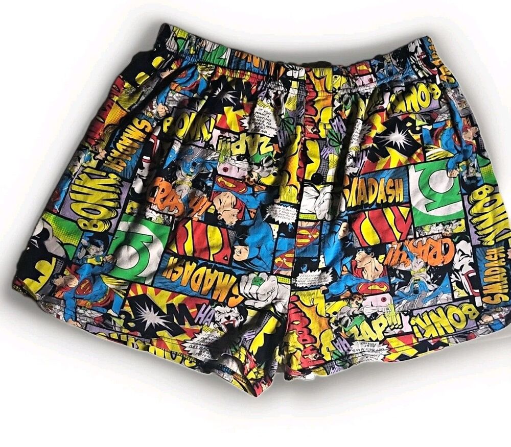 DC Comics Men's Boxer Shorts Size M Multicolor Comic Print Batman Superman used